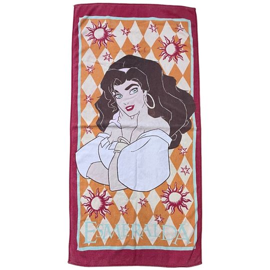 Vintage 1990s Disney The Hunchback of ND Esmeralda beach towel