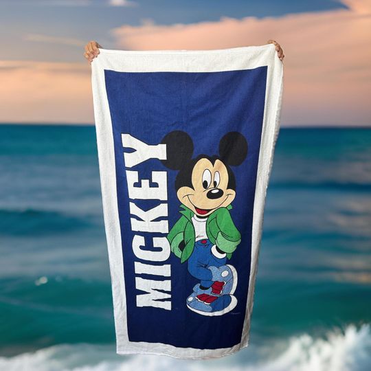 Discover Deadstock / unused MICKEY MOUSE beach towel vintage vtg