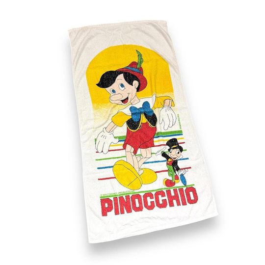 Vintage Disney Pinocchio Beach Towel