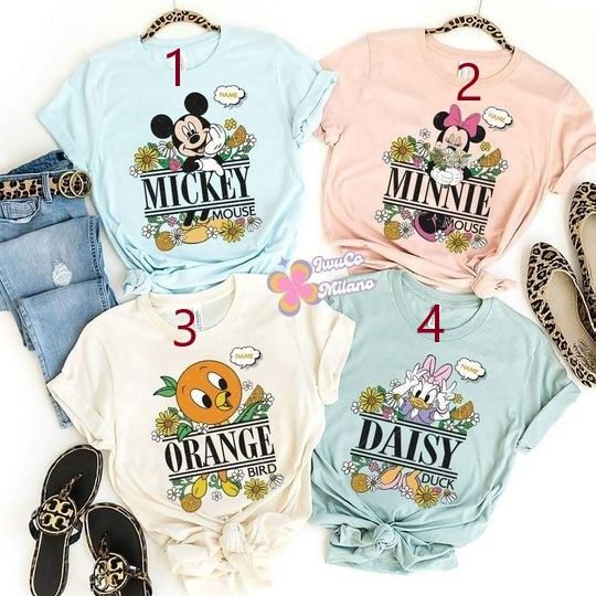 Personalized All Characters Disney Epcot International Flower & Garden Festival 2025 Shirt, Mickey and Friends Figment Orange Bird Epcot Tee