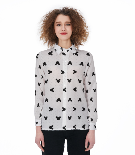Discover Mickey Mouse Disney Women Casual Shirt, Cartoon Women Blouses
