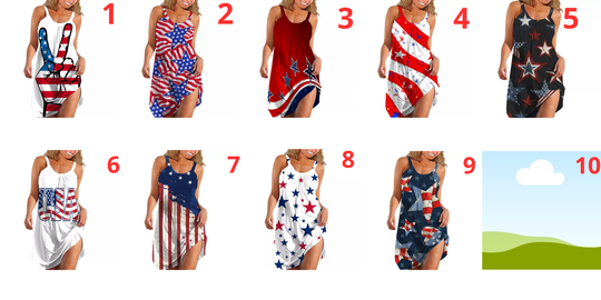 4th of July American Flag Dress Women Patriotic Graphic Sleeveless Mini Dress