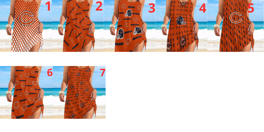 Women's Chicago Bears Strap Dress Summer New Loose Casual Strap Dress