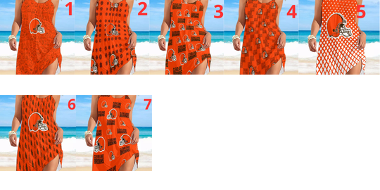 Women's new Cleveland Browns camisole dress sleeveless summer beach vacation