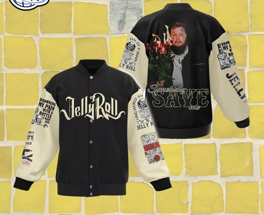 Sombody Save Me Jelly Roll Baseball Jacket