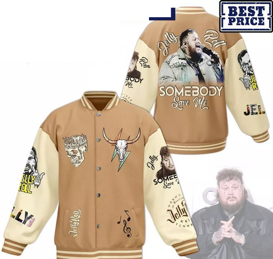 Somebody Save Me Jelly Roll Varsity Jacket