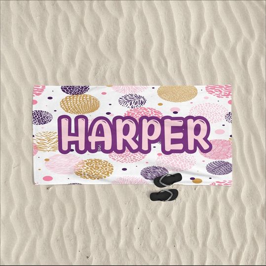 Personalized Monogram Beach Towel Leopard Print Towel Personalized Personalized Cheetah Print, Personalized Animal Print Towel