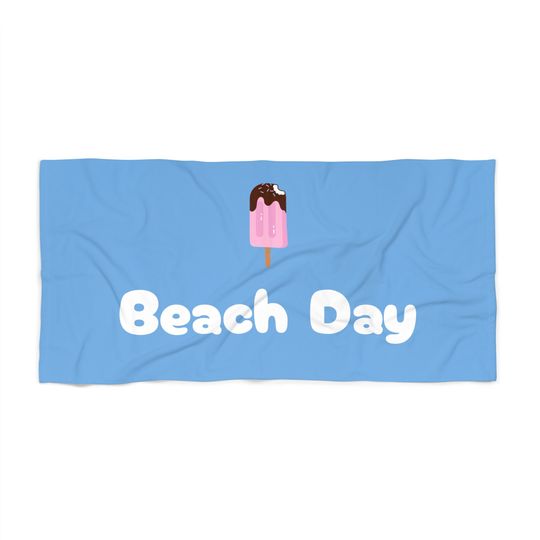 Beach Day. BlueyDad Inspired Beach Towel