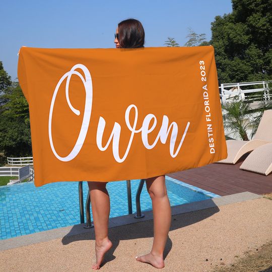 Personalized Beach Towel Personalized Name Bath Towel Custom Pool Towel Beach Towel With Name Outside Birthday Vacation Gift picnic towel