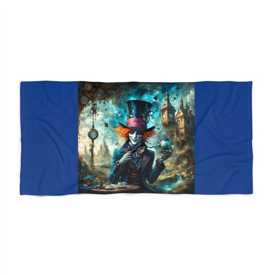 Beach Towel- the mad hatter Disney inspired