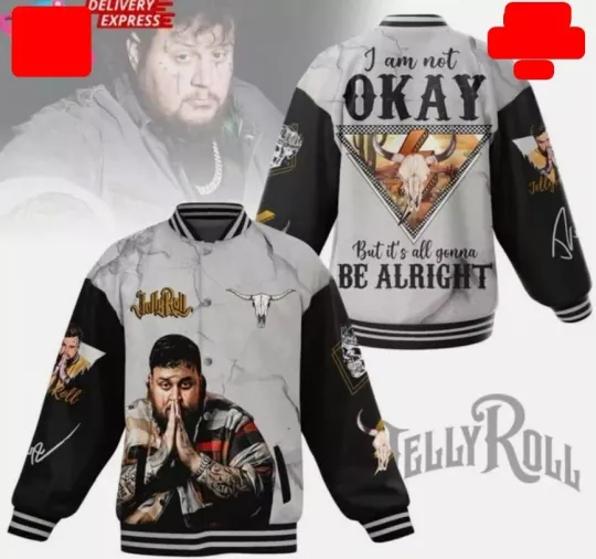Jelly Roll Im Not Okay Limited Edition Baseball Jacket