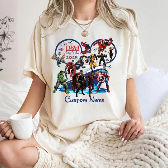 Marvel Day At The Sea Disney Cruise Shirt, Avengers Cruise Shirt, Marvel Vacation Shirt, Cruise Line 2025 Thor Iron Man Hulk Cruise Trip Tee