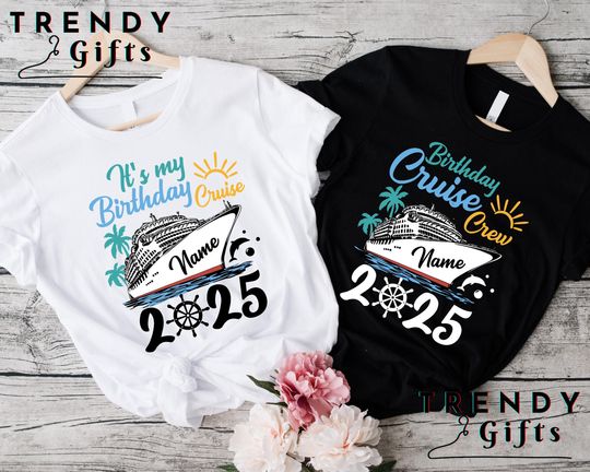 It's My Birthday Cruise Shirt,Birthday Cruise Crew Shirts,Birthday Cruise 2025,Bday Cruise Party Shirts,Womens Birthday,Family Cruise Bday