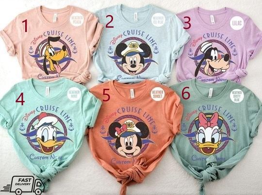 Personalized All Characters Mickey & Friends Disney Cruise 2025 2026 shirts, Disney Cruise Line shirt, Matching Family Cruise Vacation shirt