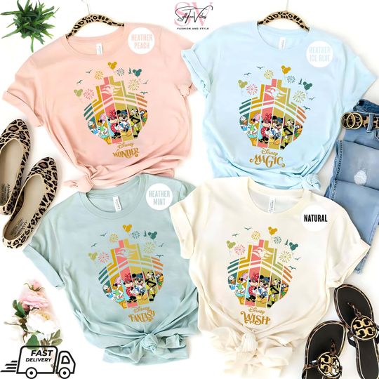 Vintage Mickey and Friends Summer Cruise 2025 Shirt, Disney Summer Break  Shirts, Disney Cruise Matching Group Shirt, Disney Family Vacation