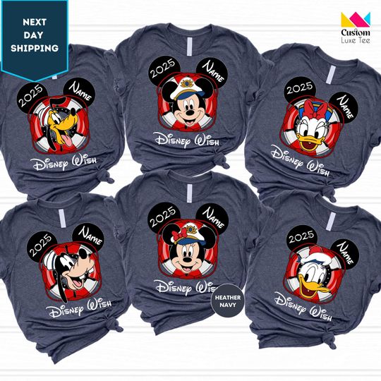 Custom Disney Cruise 2025 Shirt, Mickey And Friends Cruising Shirt, Donald Daisy Goofy Captain Shirt, Disneyland Family Cruise 2025