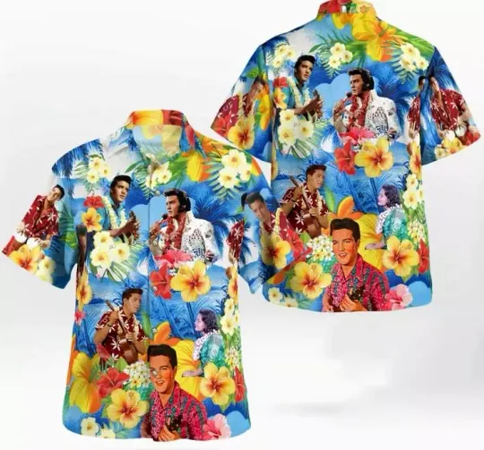 Elvis Presley Hawaiian Shirt, Music Hawaiian Shirt, Aloha Summer Tee