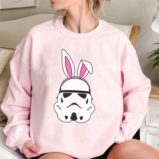 Star Wars Stormtrooper Easter Bunny Ears Sweatshirt, Retro Easter Sweater, Chillin With My Peeps Shirt, Easter Outfit For Girl, HHA611