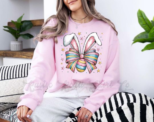 Easter Sweatshirt, Easter Bunny Sweatshirt, Womens Easter Sweater, Easter Teacher Sweatshirt,