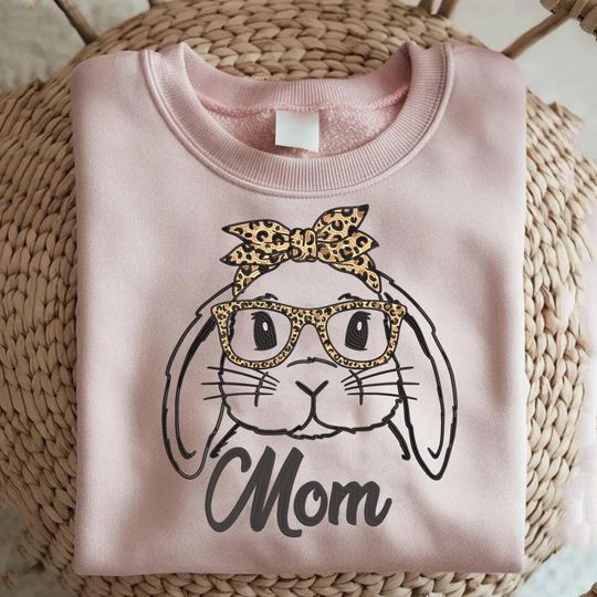 Custom Embroidered Easter Sweatshirt, Embroidered Easter Day Sweatshirt, Embroidered Rabbit Sweatshirt, Embroidered Easter Bunny Shirt