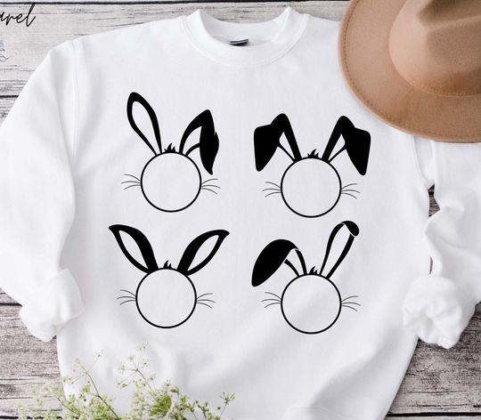 Retro Easter Bunny Sweatshirt | Women's Easter Day Shirt | Cute Holiday Sweater | Easter Gift for Her | Happy Spring Bunny Apparel
