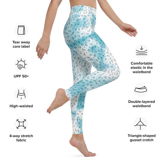 Discover music nout Blue - Yoga Leggings
