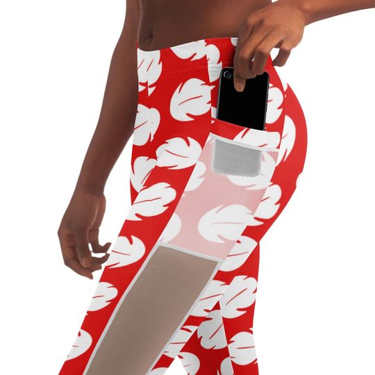 Lilo Hawaiian Mesh Pocket Leggings | Disneybounding | Disney Leggings | Run Disney | Wear to Disney | Leggings