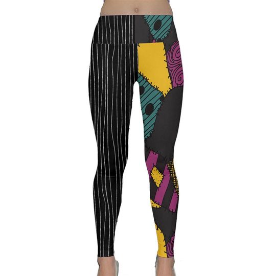 Jack Skellington and Sally Leggings | Jack and Sally Leggings | Nightmare Before Christmas Leggings | Jack Skellington Yoga Pants |