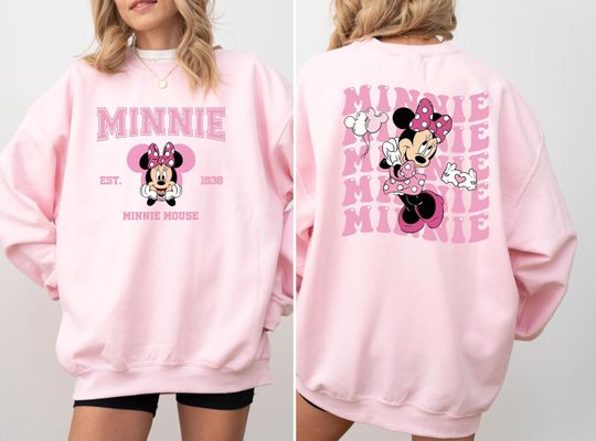 Disney Minnie Sweatshirt, Retro Minnie Mouse Sweatshirt, Gift For Her, Disneyland Sweatshirt, Magic Kingdom Sweater, Disney Vacation