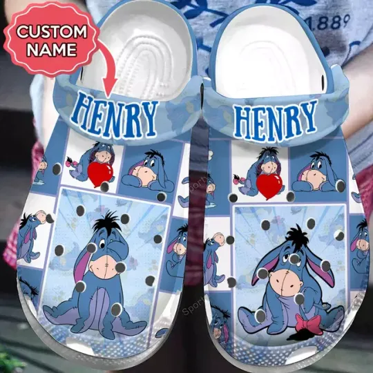 Customized Clogs Winnie The Pooh Eeyore Cartoon Clogs