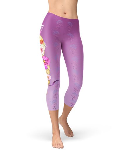 Rapunzel Inspired Running Costume Leggings for Princess Run | Rapunzel Costume | Leggings for Women