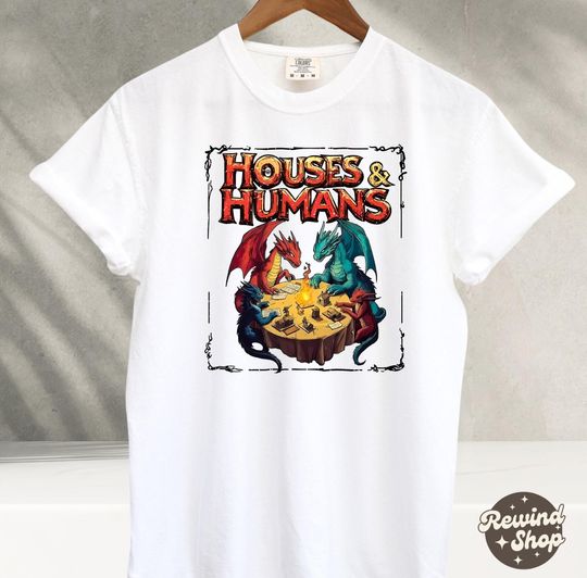 houses and humans d&d t shirt, dungeons and dragons gift shirt, vintage retro 90s joke d and d t-shirt