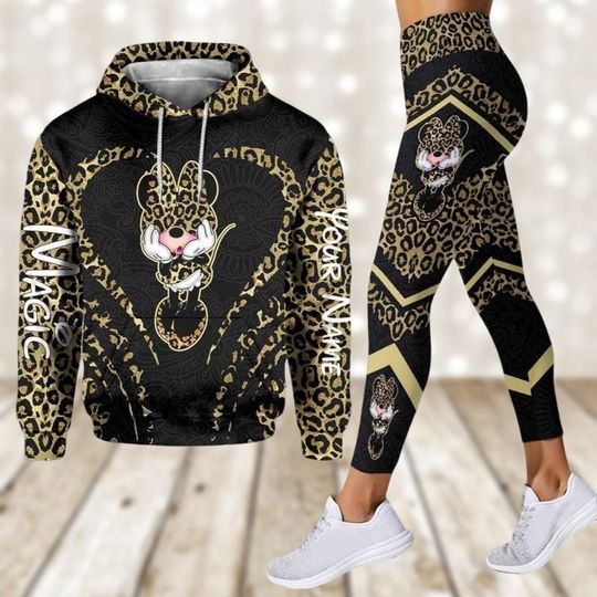 Custom Minnie Mouse Hoodies, Disney Mouse Women Leggings, Mickey And Minnie Hoodies, Magic Yoga Pants, Cartoon Lover Gifts