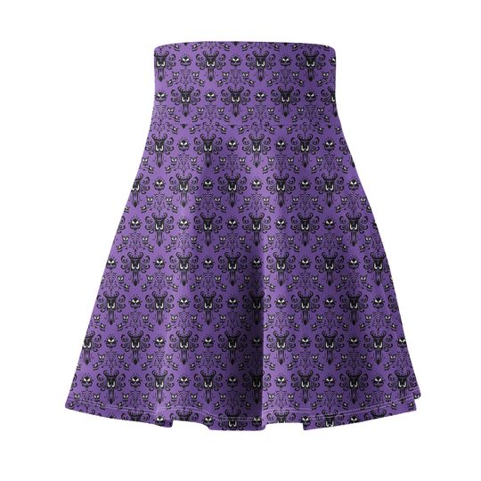 Haunted Mansion Wallpaper Inspired Skater Skirt- Disney Halloween Skirt- Haunted Mansion - Women's Skater Skirt