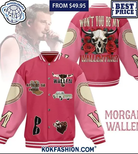 Wallen Western Won’t You Be My Wallentine Baseball Jacket