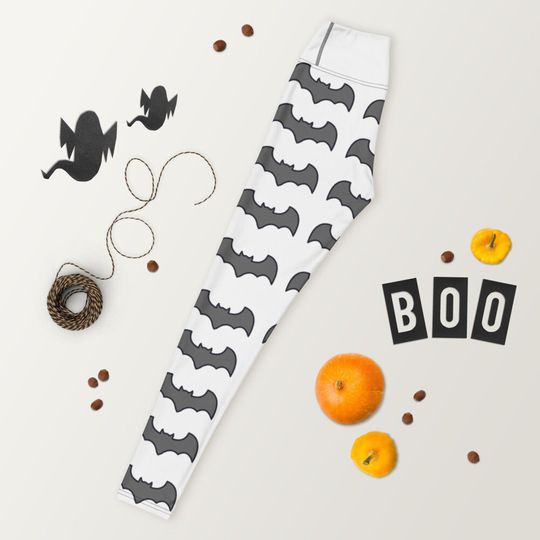 Workout Bat Design Yoga Leggings Woman Costume Halloween Cosplay Bat Running Capris Disney Party