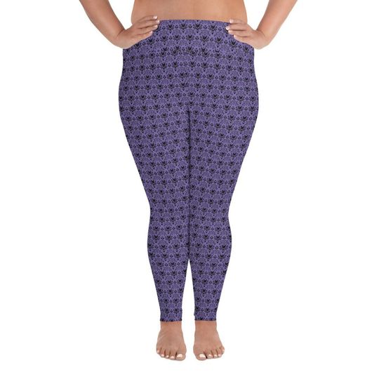Haunted Mansion Leggings | Haunted Mansion Wallpaper | Disney Leggings | Run Disney | Wear to Disney | All-Over Print Plus Size Leggings