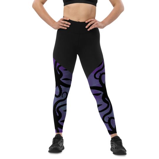 Sea Witch Sports Leggings - Little Mermaid Workout Leggings - Yoga Leggings