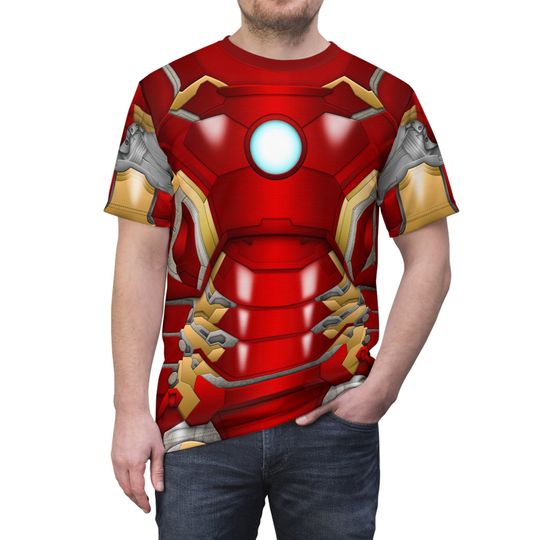 Iron Man XLIII Armor Unisex Shirt, Iron Man Mark 43 Costume, Marvel Inspired Cosplay, Disney Avengers Campus, Running Outfits, Event Apparel