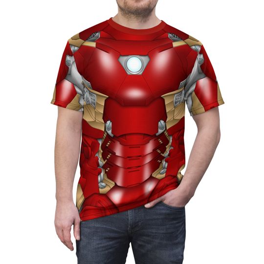 Iron Man XLVI Armor Unisex Shirt, Iron Man Mark 46 Costume, Marvel Inspired Cosplay, Disney Avengers Campus, Running Outfits, Event Apparel