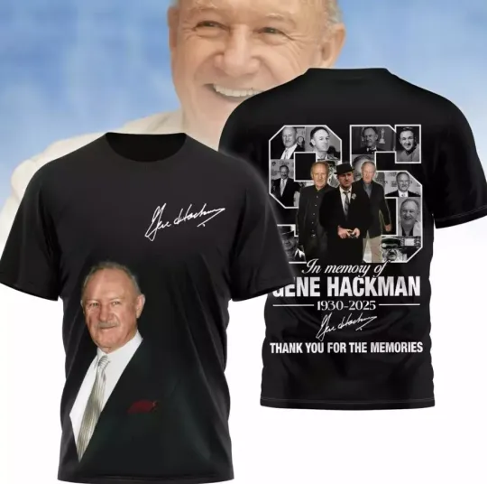 In Memory Of Gene Hackman 1930-2025 Signature Thank You T-Shirt