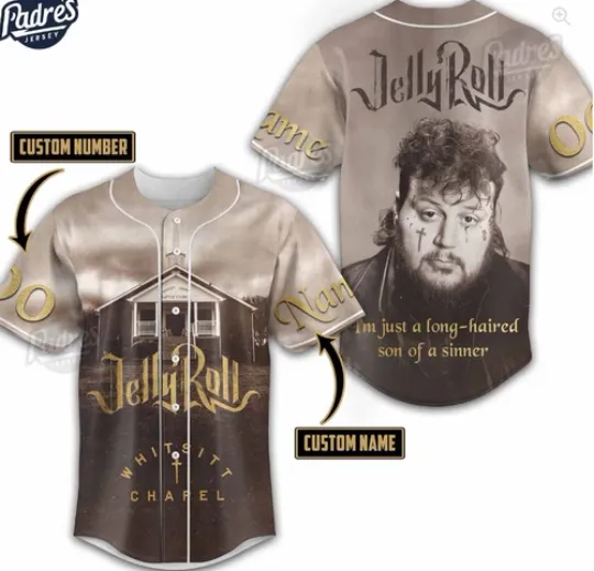 Jelly Roll Whitsitt Chapel Custom Baseball Jersey