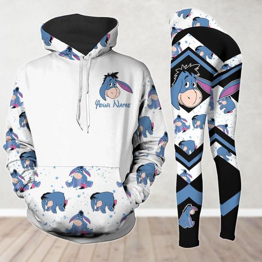 Custom Eeyore Hoodie And Leggings, Winnie Pooh Shirt, Disney Cartoon Hoodie, Disneyworld Hoodie, Disneyland Shirt, Gift For Men Women
