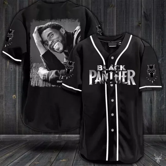 Black Panther Marvel Avengers Baseball Shirt Jersey 2 Gift For Lover Jersey
