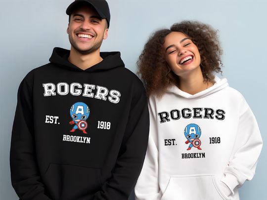 Rogers Est 1918 Hoodie,Captain America Brooklyn, America's Hero Shirt