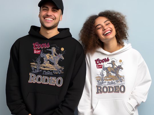 Western Rodeo Hoodie, Retro Vintage Cowboy Graphic, CCOORS Banquet Rodeo Shirt, Country Western Tanktop, Western Style Casual Wear