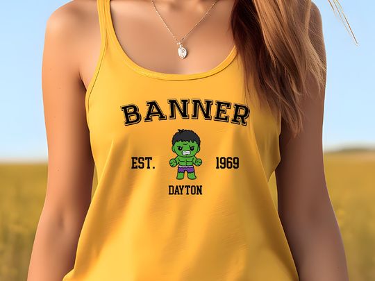 Banner Est 1969 Dayton Tanktop, Hulk Gift shirts, Marvel Universe shirt, America's Hero Shirt, Marvel Superhero Shirt