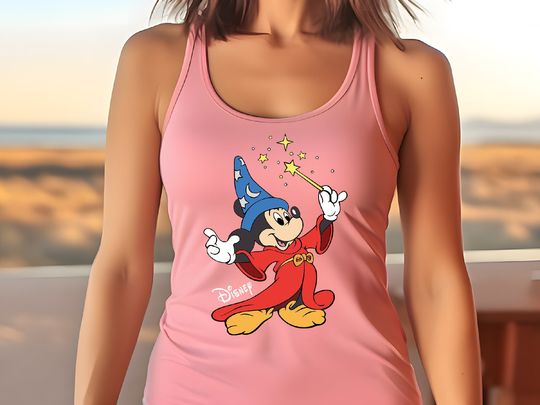 Disney Movie Fans Tanktop, Retro Disney Fantasia Movie Shirt, Fantasia Sorcerer Mickey shirt, Disney Trip Gift Tees