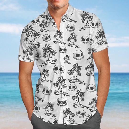 Jack Skellington Button Shirt, Disney Trip Shirt, Nightmare Before Christmas Shirt, Magic Kingdom Shirt, Vacation Shirt, Gift For Him