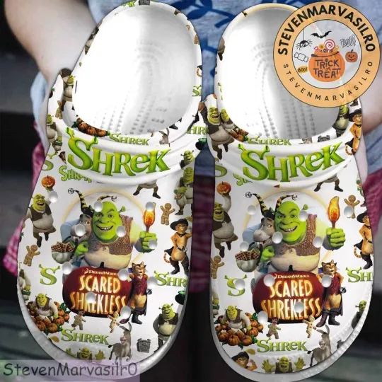 Shrek Clogs, Custom Name Slippers, Personalized Cartoon Sandals, Holiday Gift